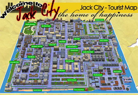 Mapa města v Car Jack Streets