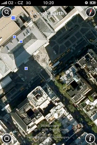 Google Earth - detailní přiblížení