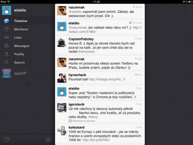 Twitter pro iPad