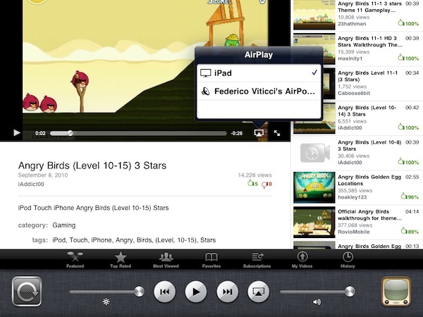 iOS 4.2 AirPlay