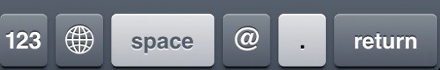 Upravená klávesnice v aplikaci Mail