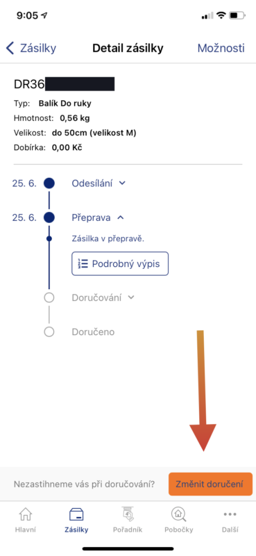 sledování zásilky česká pošta